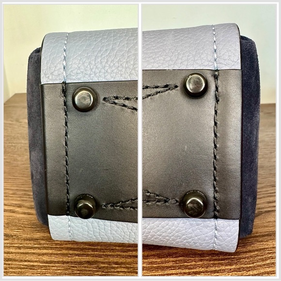 Coach 1941 Troupe Tote In Colorblock With Snakeskin Detail Pewter/Mist Multi - Picture 7 of 12